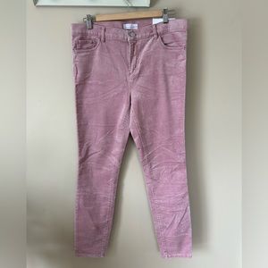 NWT LOFT Rose Corduroy Size10